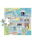 Padló puzzle  4db fa kisautóval Auzou