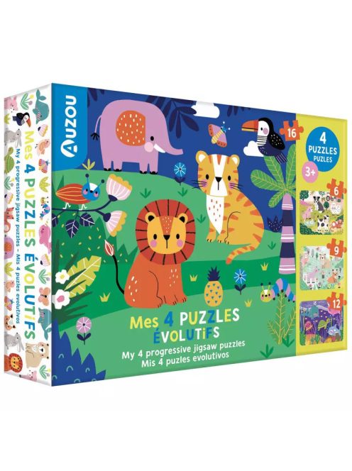 4 az 1-ben állatos puzzle kicsiknek Auzou