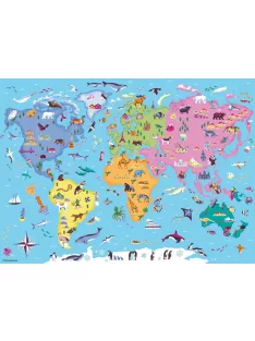 Világtérkép poszter matricákkal Auzou