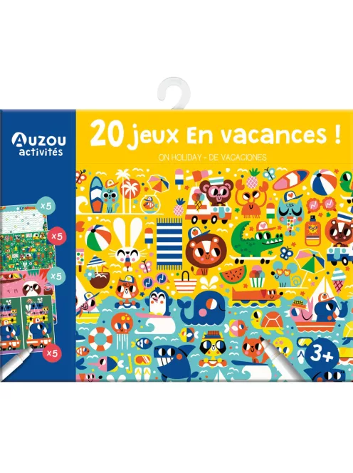 Letörölhető fejtörő feladatkártyák, Nyaralás Auzou