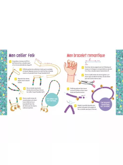 Varázslatos ékszerkészítő készlet gyöngyökkel és medálokkal Auzou