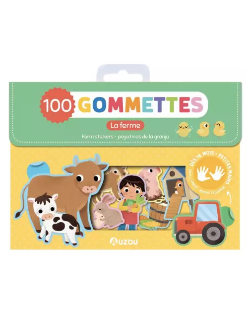 100 db-os matrica készlet, A farm Auzou