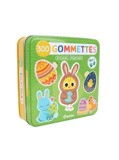 300 db-os matrica készlet fém dobozban, Húsvét Auzou