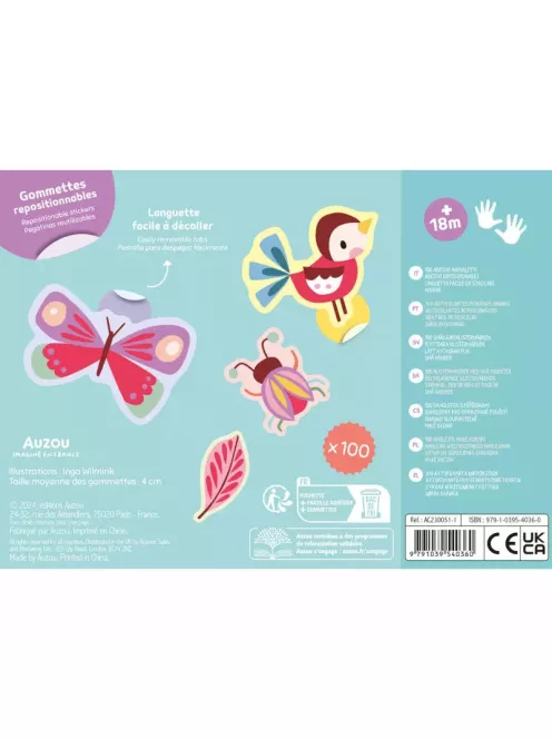 100 db-os matrica készlet, Természet Auzou