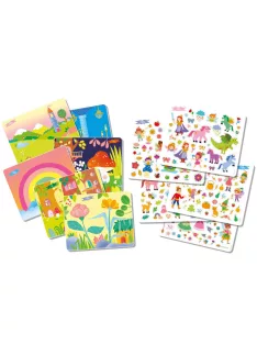 Újrahasználható matricázó készlet, Tündérek Auzou