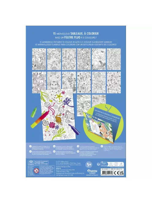 Nagyméretű színező könyv neon filctolakkal Auzou