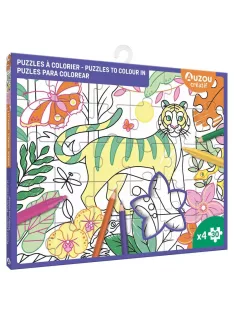 Kiszínezős puzzle 4 képpel Auzou