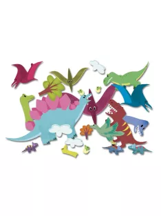   Újrahasználható matricázó készlet, Dinoszauruszok Auzou