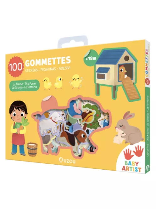 100 db-os matrica készlet, A farmon (ÚJ) Auzou