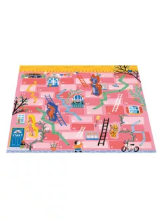   Kígyók és létrák társasjáték fa bábukkal, kétoldalas Auzou