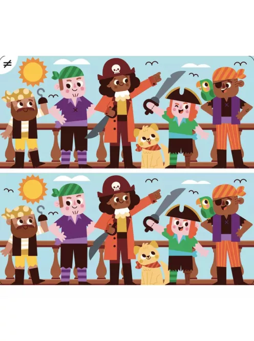 Letörölhető fejtörő feladatkártyák, Kalózok Auzou