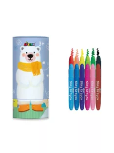   Jegesmacis 3 az-1-ben zsírkréta készlet kiszínezhető poszterrel, 12 db-os Avenir