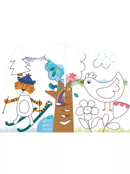 Kreatív színező készlet méhviasz krétával, 4 évszak Avenir