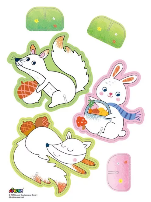 Kreatív színező készlet méhviasz krétával, Móka a faházban Avenir