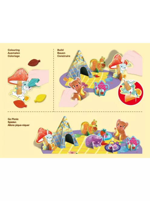 Kreatív színező készlet méhviasz krétával, Piknikezés Avenir