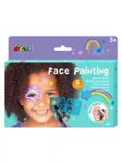 Arcfestő készlet stencillel, Csillagok  Avenir