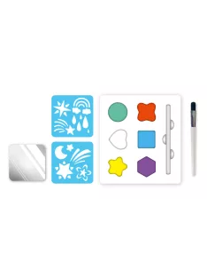 Arcfestő készlet stencillel, Csillagok  Avenir