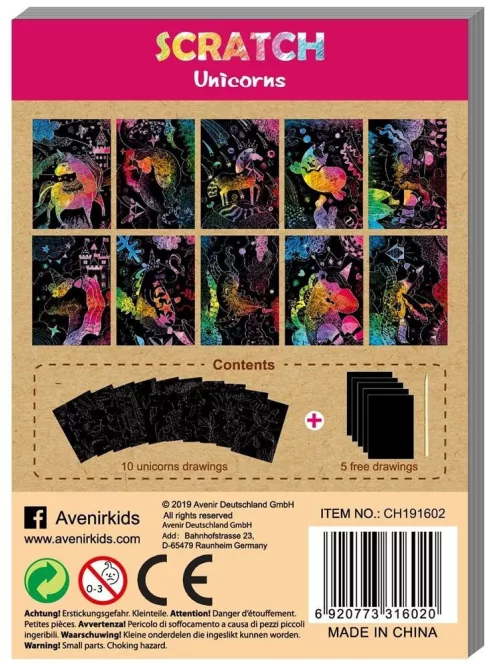 Mini Karckép könyv Unikornis Avenir