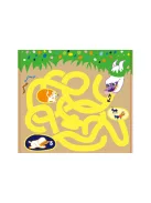 Színező könyv fejlesztő feladatokkal, 6 db színes ceruzával Avenir