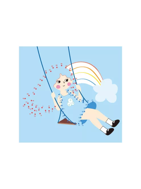 Divattervező könyv fejlesztő feladatokkal, 6 db színes ceruzával Avenir