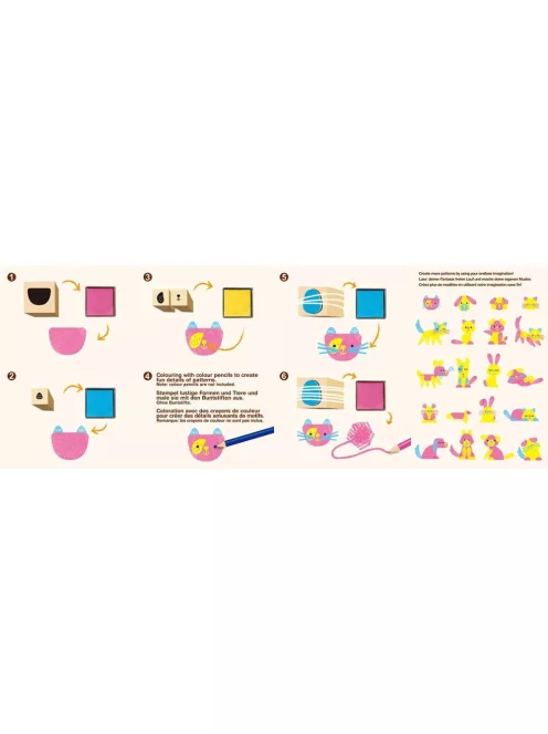 Nyomda készlet képekkel Háziállatok Avenir Kids