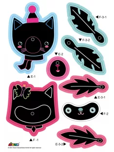 Karckép technika dekorációs csokor, Cicák Avenir