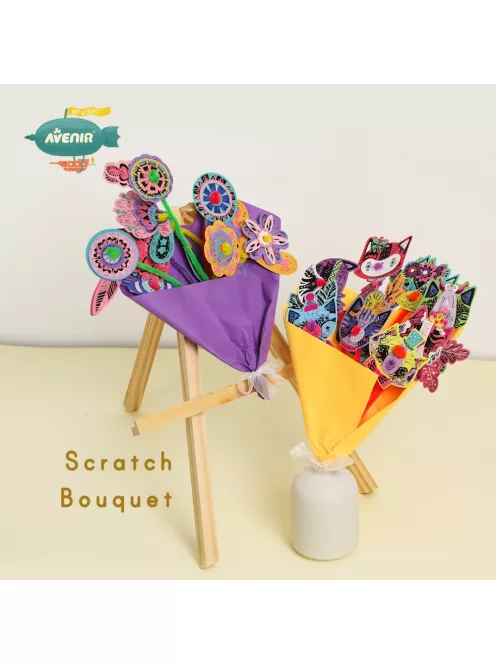 Karckép technika dekorációs csokor, Cicák Avenir