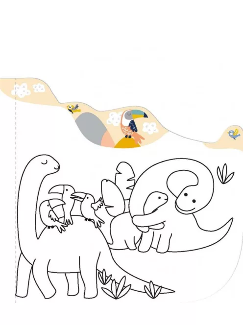 Mágikus vízzel festő könyv, Dinoszauruszok Avenir