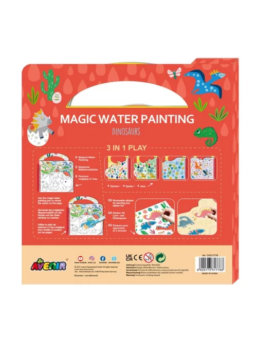 Mágikus vízzel festő könyv, Dinoszauruszok Avenir