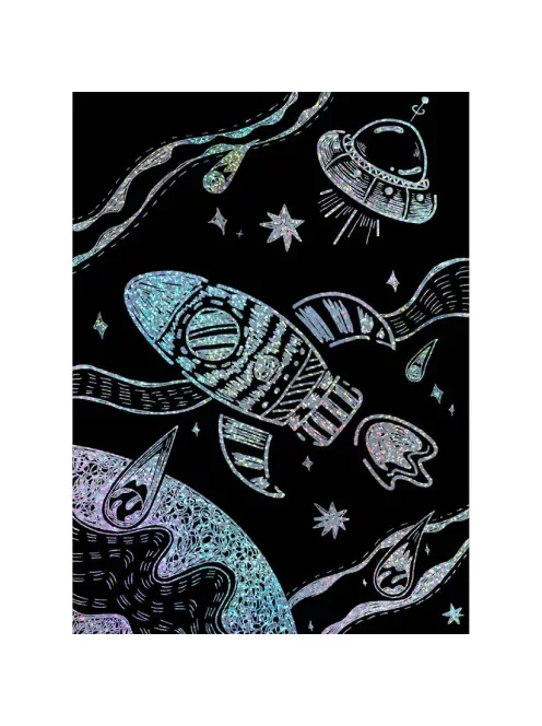 Karckép készítés stencillel, Világűr Avenir