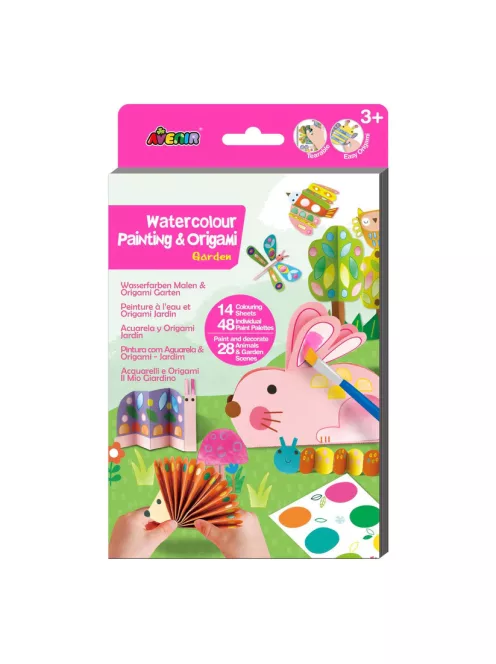 Akvarell festő és origami készlet, A kertben Avenir