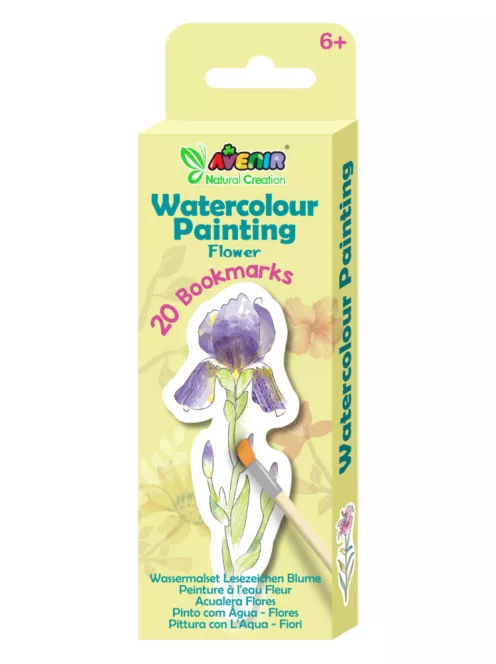 Vízzel festő kreatív könyvjelző készlet, Virágok Avenir