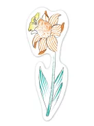 Vízzel festő kreatív könyvjelző készlet, Virágok Avenir