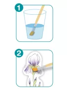 Vízzel festő kreatív könyvjelző készlet, Virágok Avenir