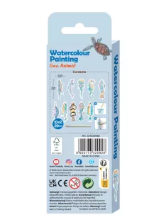   Vízzel festő kreatív könyvjelző készlet, Tengeri állatok Avenir