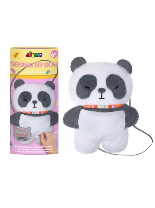 Varrható plüss nyaklánccal, Panda Avenir