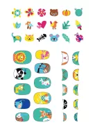 Csillogó körömmatrica szett, Állatok Avenir