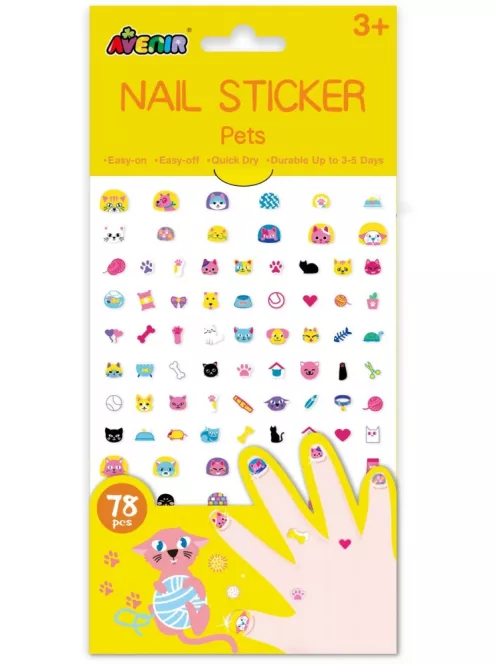 Nagy körömmatrica szett, Kisállatok Avenir