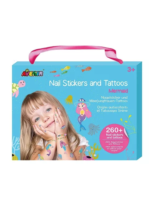 Tetováló és körömmatrica készlet, Sellők Avenir