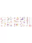 Tetováló és körömmatrica készlet, Unikornisok Avenir