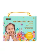 Tetováló és körömmatrica készlet, Virágok Avenir