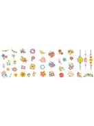 Tetováló és körömmatrica készlet, Virágok Avenir