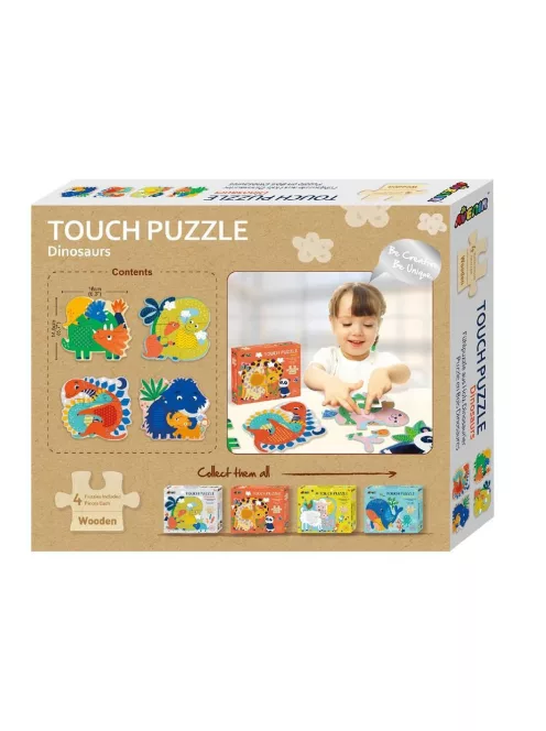 Készségfejlesztő tapintós puzzle, Dinók Avenir