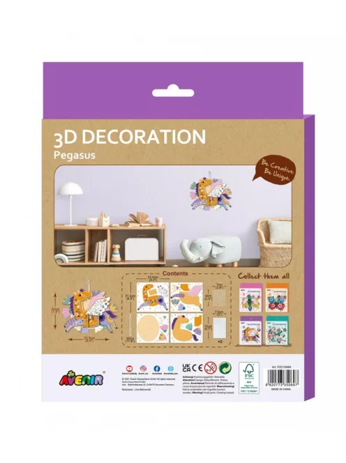 3D dekorációs puzzle, Unikornis Avenir