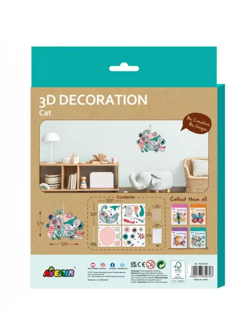 3D dekorációs puzzle, Cica Avenir