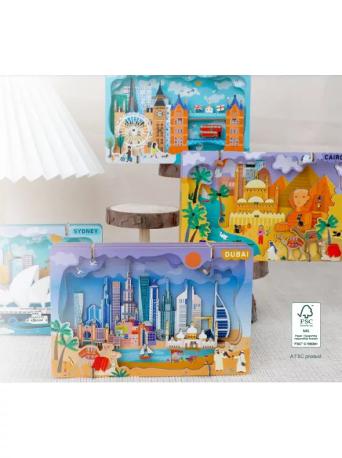 Városkép 3D puzzle, Párizs Avenir