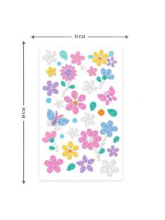 Csillogó kövek matrica készlet, Virágok Avenir