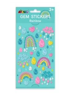 Csillogó kövek matrica készlet, Szivárványok Avenir