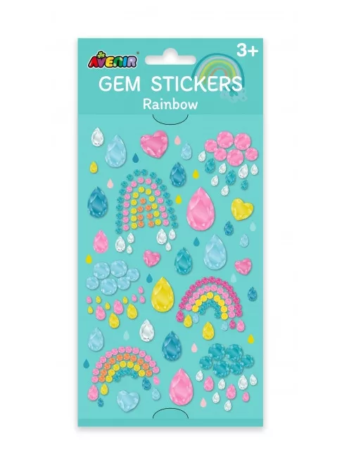 Csillogó kövek matrica készlet, Szivárványok Avenir
