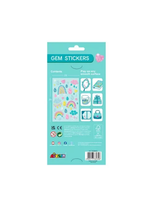 Csillogó kövek matrica készlet, Szivárványok Avenir